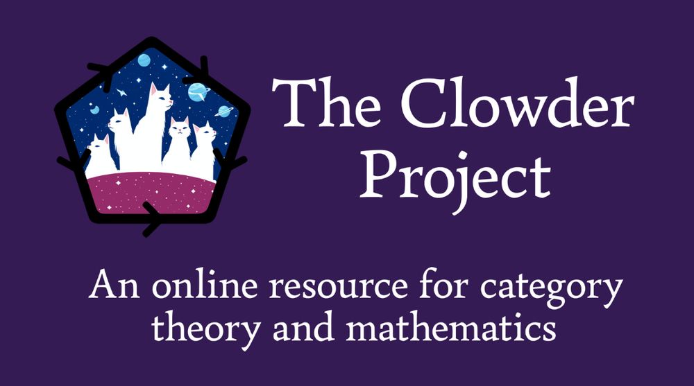 The Clowder Project: An online resource for category theory and mathematics

Logo is an associator pentagon with space cats.