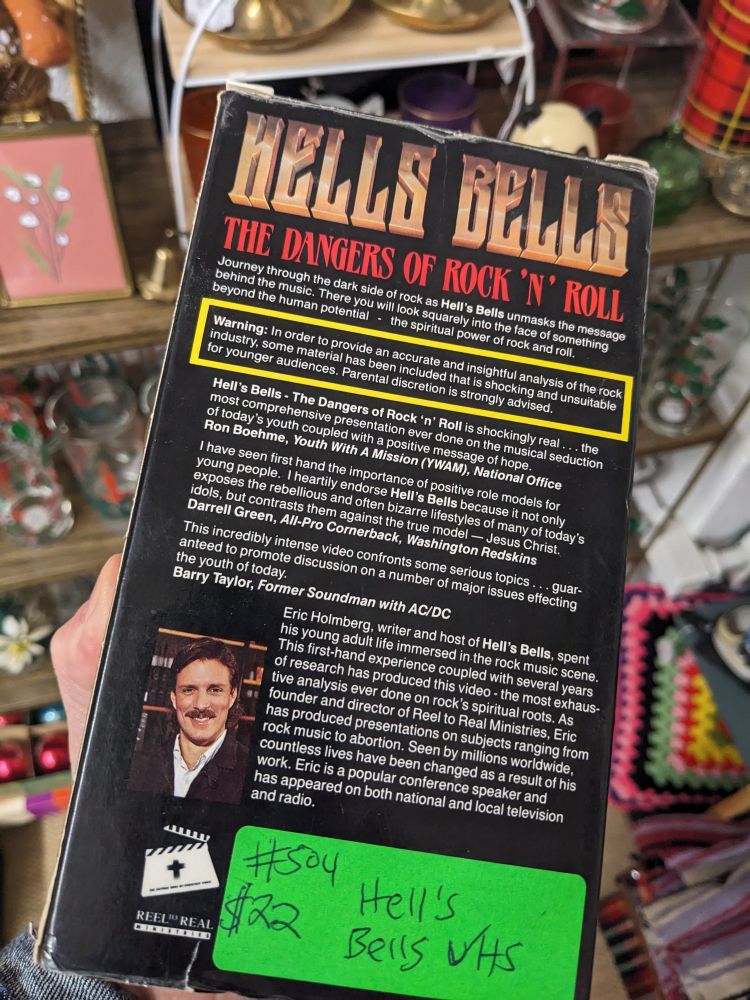 the back cover of HELLS BELLS