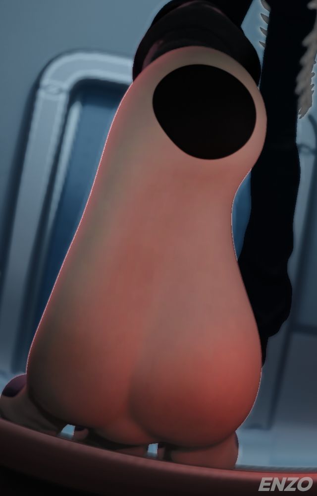 meowskulls from fortnite lifting her foot up mid step as the camera focused on her soles in the blender Eevee engine 
