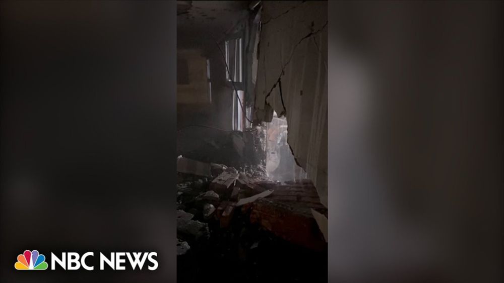 Video shows aftermath of Israeli hospital hit by Hamas rocket