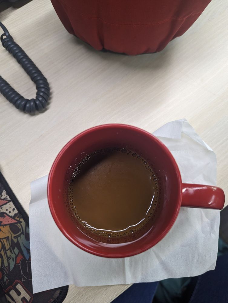 Really strong filter coffee with milk