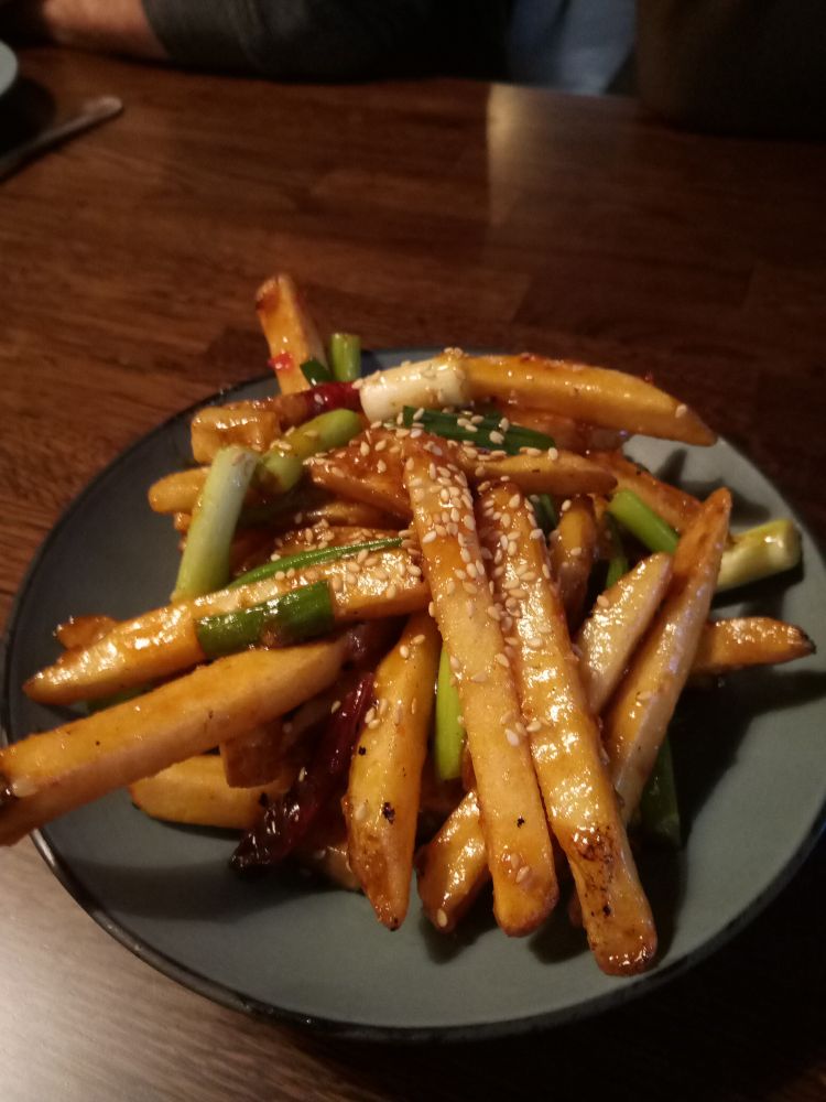 Honey chili fried potatoes