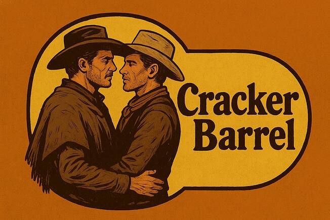 Suggested new woke logo for Cracker Barrel