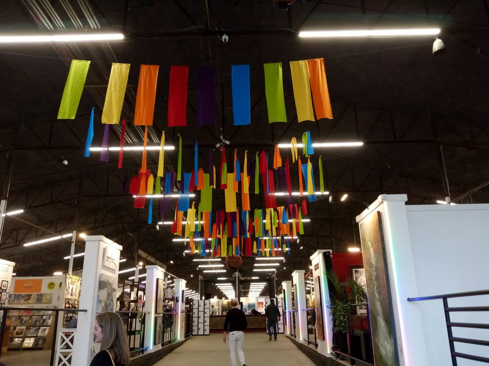 The recently reopened Marquee artist collective in Asheville's Lower River Arts District (RAD). They built back even better after Hurricane Helene!