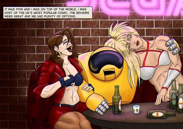 It was 1993 and I was on top of the world, I was host of the UK's most popular comic, the reviews were great and we had plenty of options. Megadroid is getting cozy with Blaze Fielding and Tyris Flare is a bar.