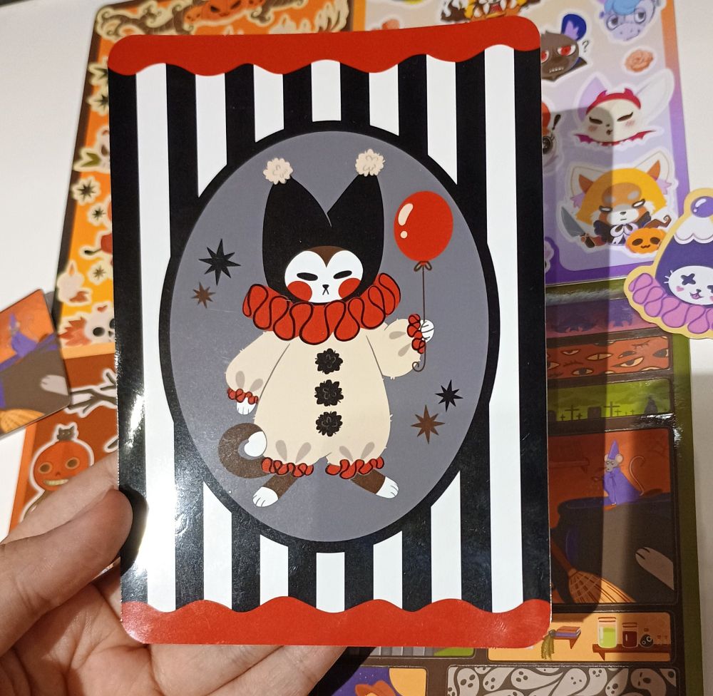 Print de gato palhaço