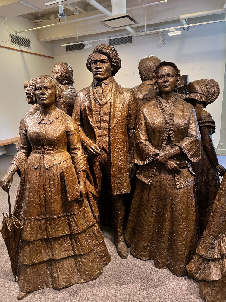 Bronze statues from the Women’s suffrage museum 