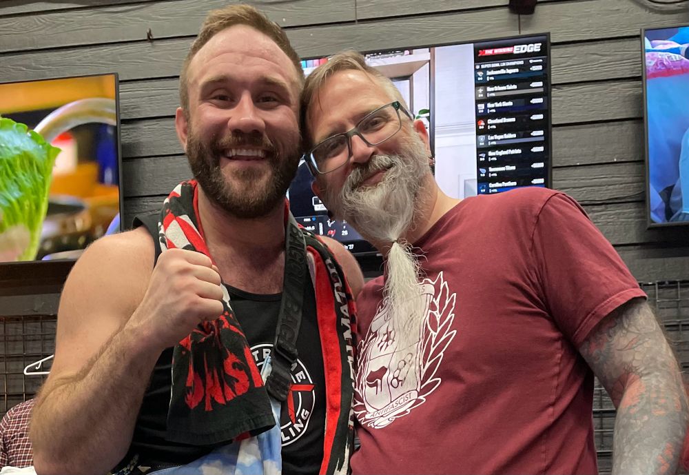 Effy and I after Fest Wrestling. Effy is on your left. 