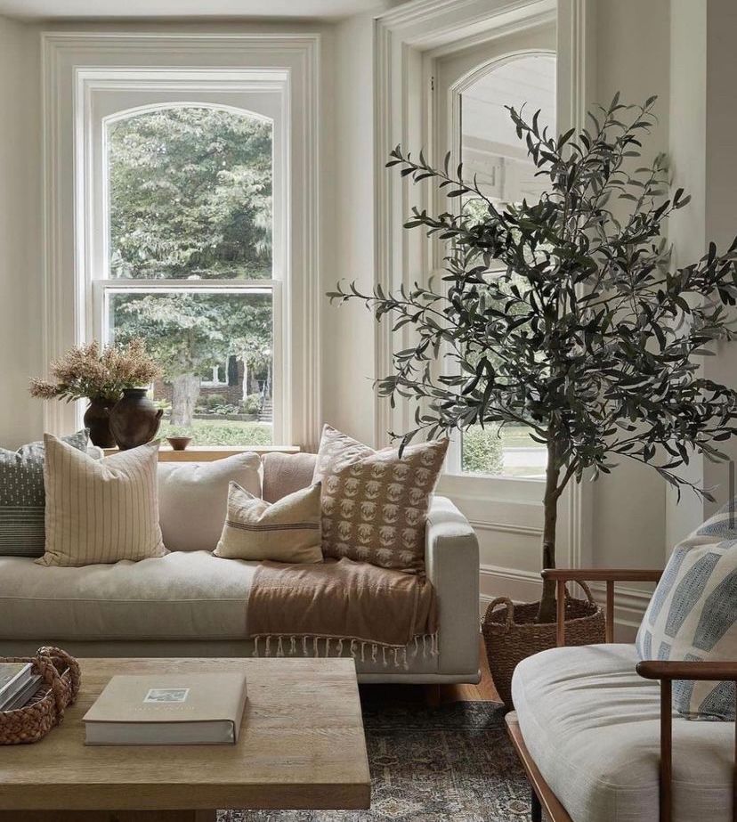 Contemporary rustic reading space. 