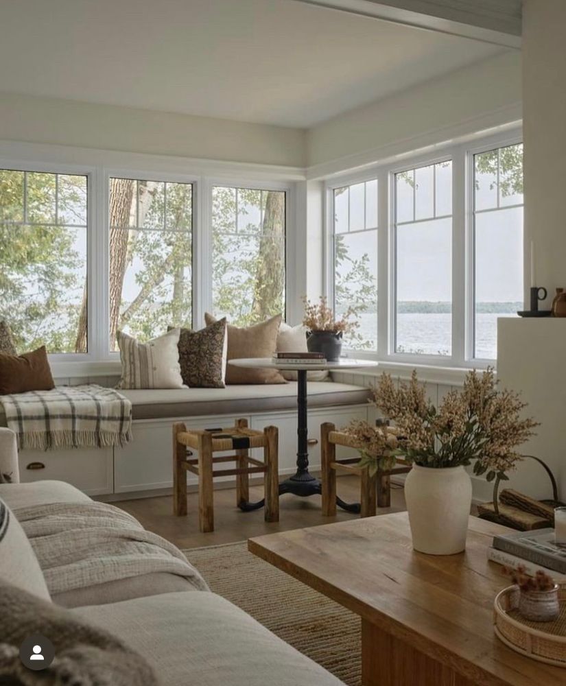 Contemporary rustic living room. 
