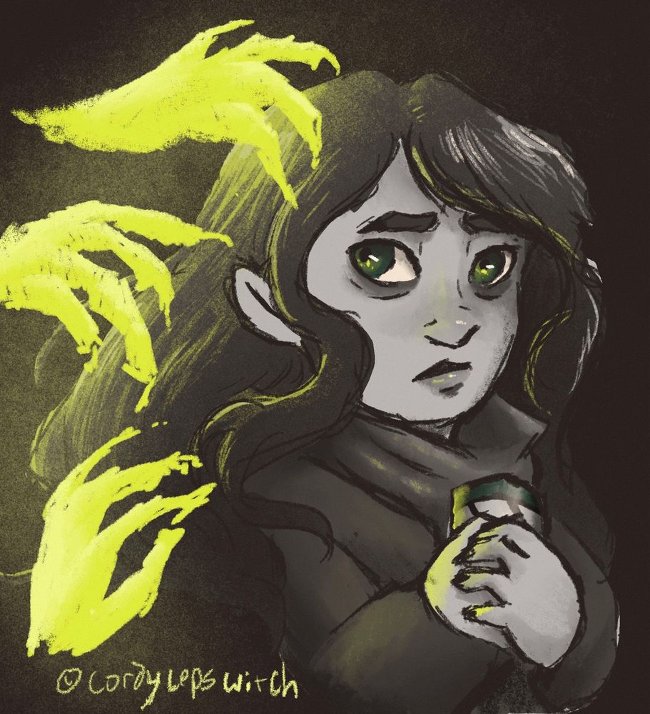 Huyen Vo, a young woman being chased by glowing ghostly hands