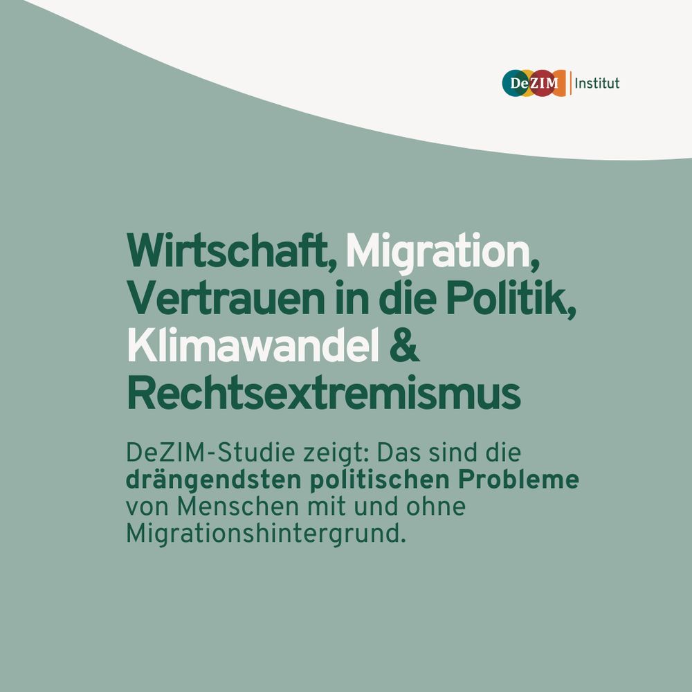 Wirtschaft, Migration, Vertrauen in die Politik, Klimawandel & Rechtsextremismus. DeZIM-Studie zeigt: Das sind die drängendsten politischen Probleme von Menschen mit und ohne Migrationshintergrund.