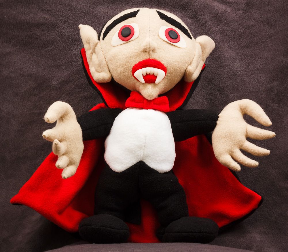 Handmade one-of-a-kind plushy Dracula