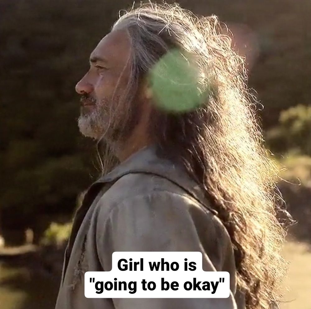 ed at the start of season 2 episode 8 with the caption: girl who is "going to be okay" 