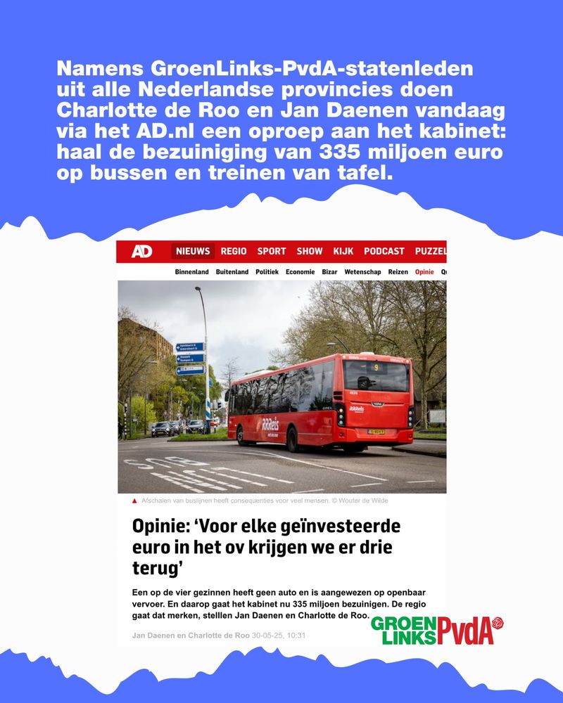 Blauwe achtergrond met screenshot van het artikel dat via de link te bezoeken is