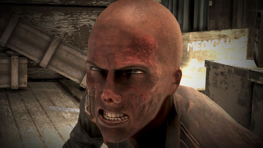 A photograph of a rather ghoulish figure of Scott "Scabs" Abernathy. Photo taken on 11.19.2018.