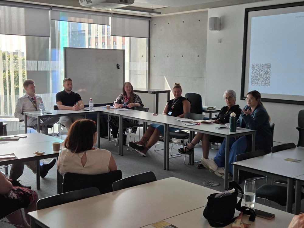 Roundtable panel from left to right - Jason Taylor, Jake Vizard, Alicia Owen, Clare Calveley, Allie Johns and Margarida Vasconcelos