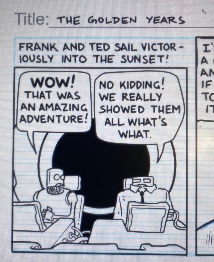 preview panel of the long-awaited return of The Amok Bros. Frank and ted talk about how their last adventure was amazing.