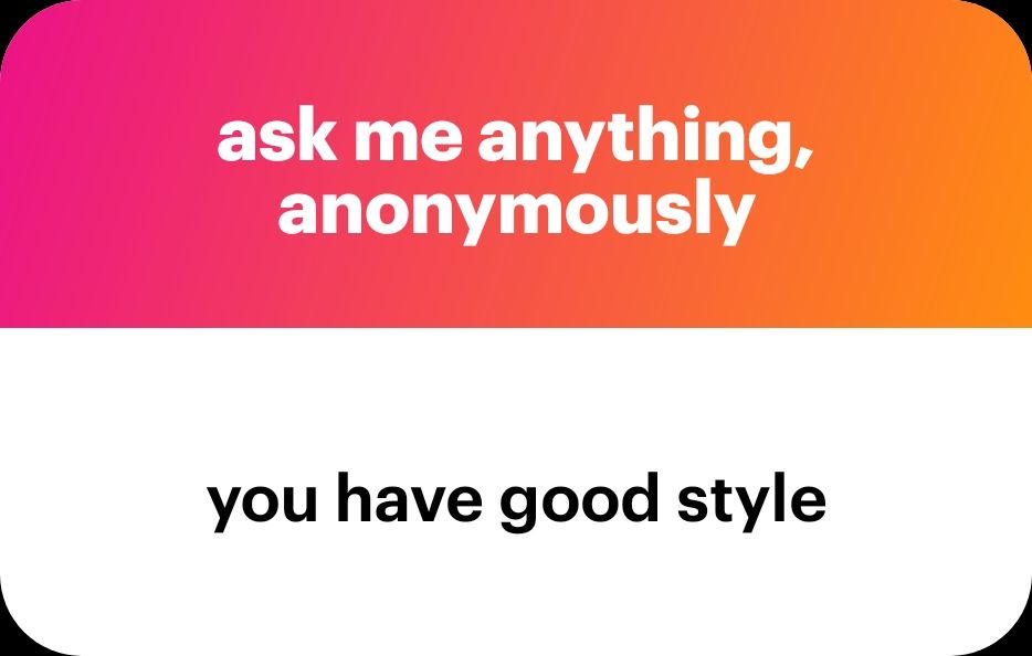 You have good style