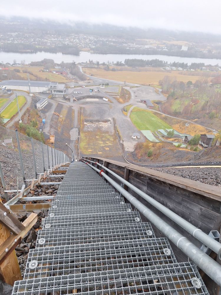 View from halfway up the Vikersund Ski Jump Slope