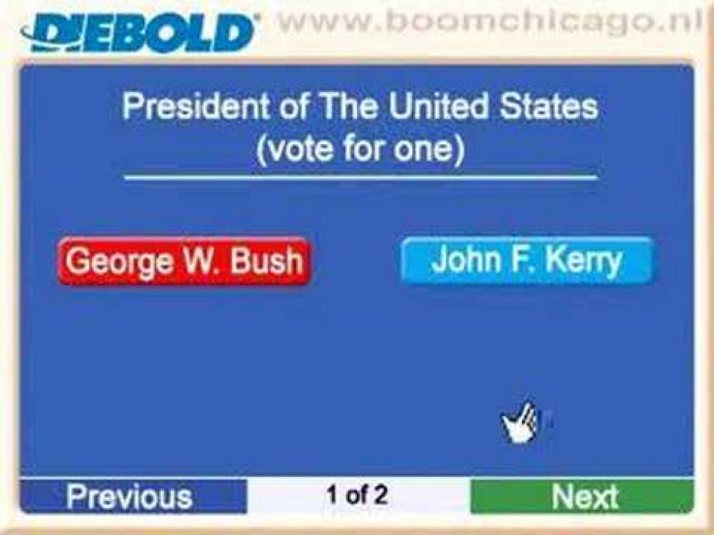 George W. Bush VS John F. Kerry (Electronic Voting)