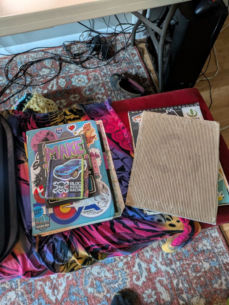 Various sketchbooks ready to scan