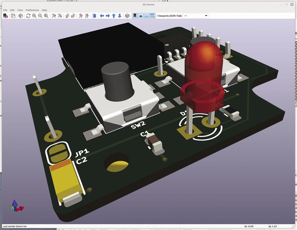 3D Viewer shows the example project with all its components.