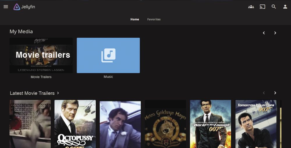 Screenshot: Jellyfin impresses with a catchy and clear interface