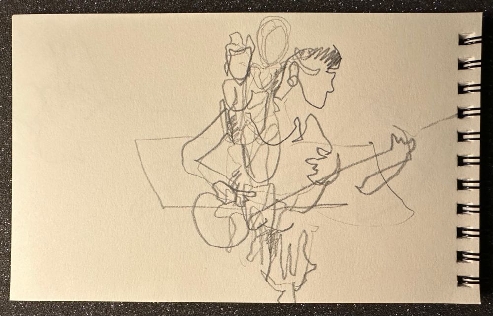 Anoushka performing (drawing in the dark)