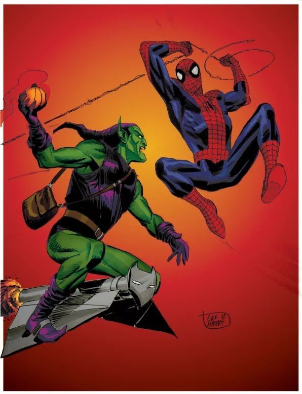 Green Goblin vs Spider-Man by Lee Weeks, colors by me