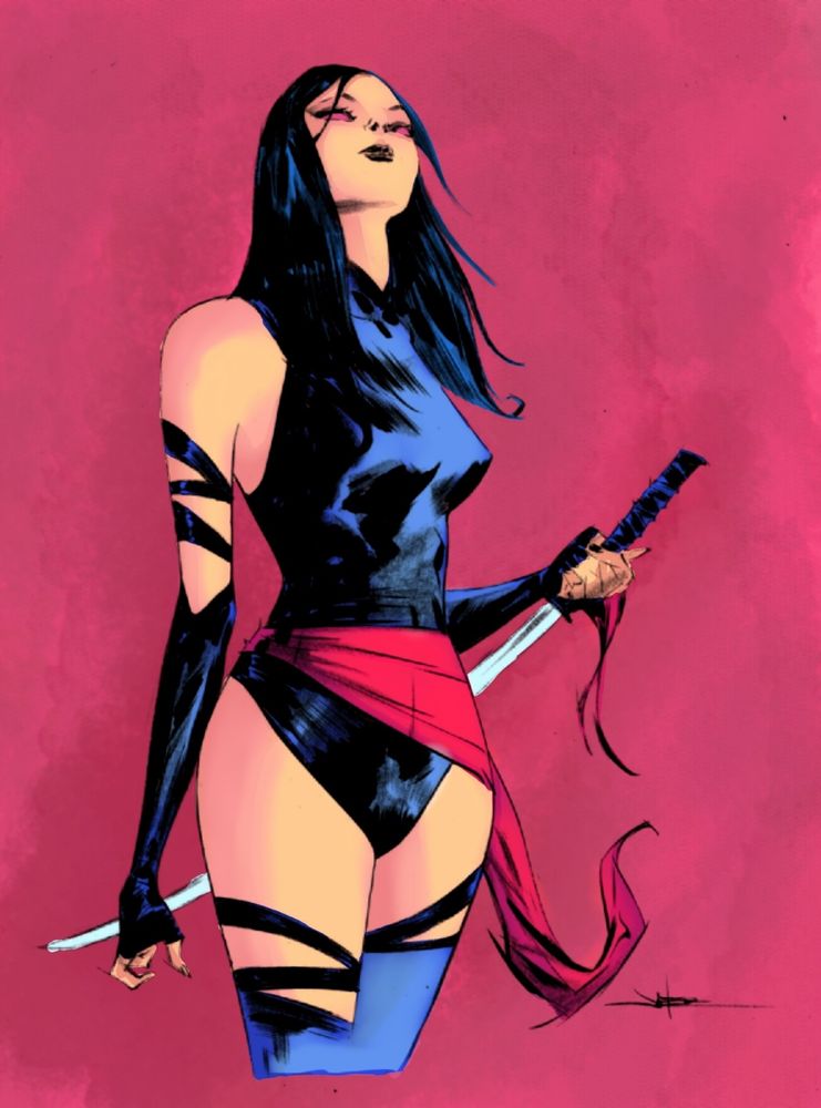 Psylocke by Jae Lee, colors by me