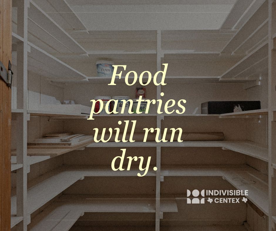 Food pantries will run dry