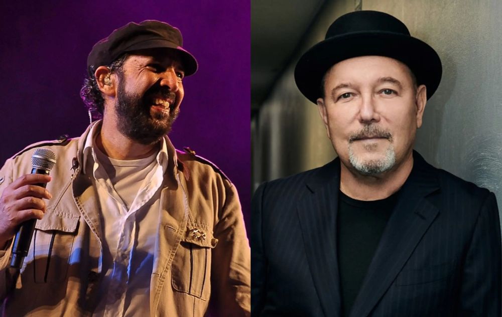 Juan Luis Guerra welcomes Rubén Blades to the country