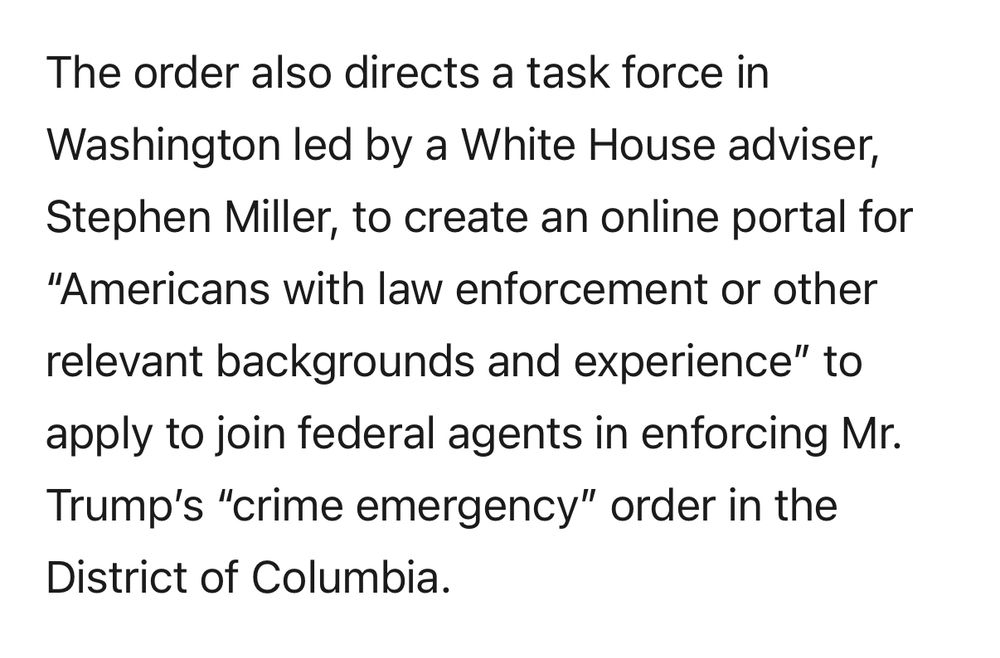 The order also directs a task force in Washington led by a White House adviser, Stephen Miller, to create an online portal for 