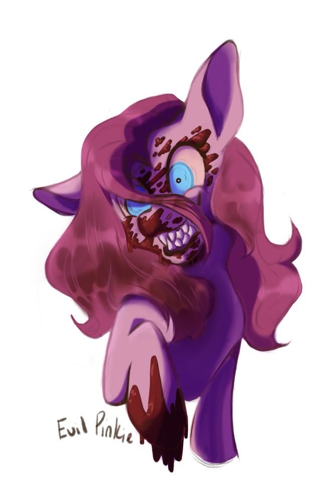 Horror fan art for Pinkie Pie
