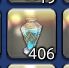 Focused picture of my FF14 inventory, showing a light blue bottle with the number "406", meaning I have that many potions. And I feel I have too few of them, as a joke.