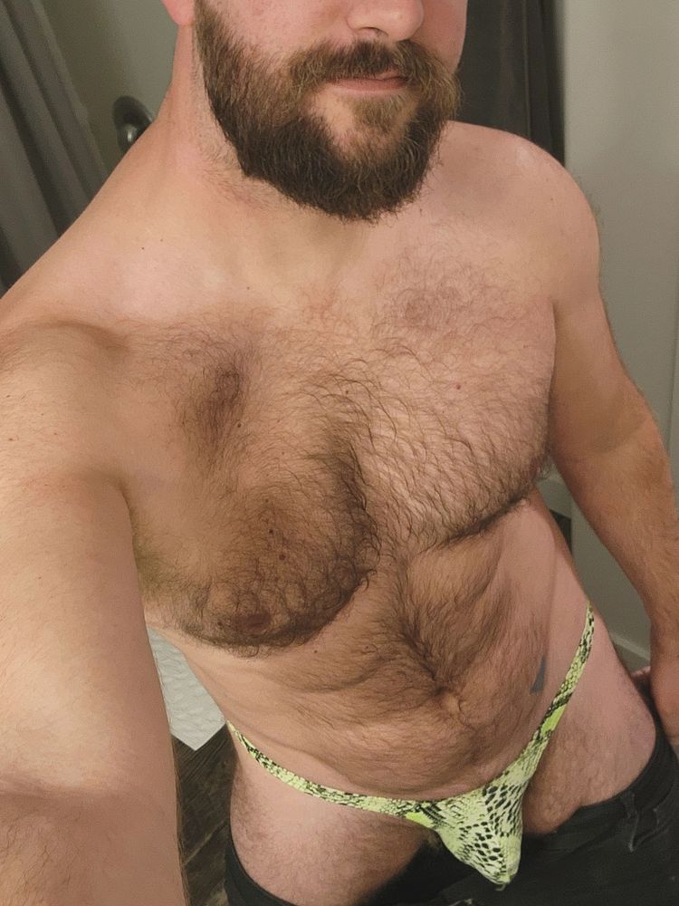 Skimpy snakeskin thong 