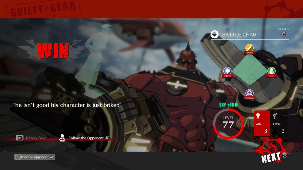 he isn't good his character is just briken