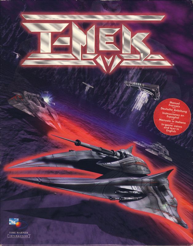 Front cover from the game T-Mek for DOS