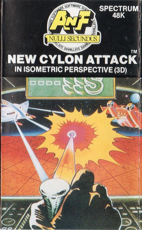 Front cover from the game Cylon Attack for ZX Spectrum