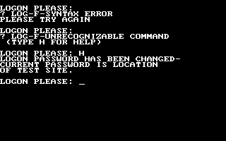 Where it all begins... guessing the password.