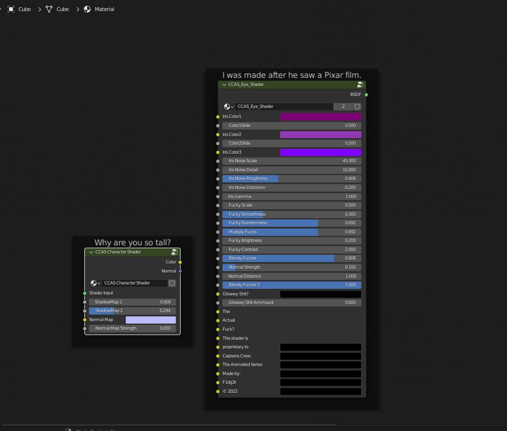 2 shader nodes developed for the production of Captains Crew: The Animated Series.