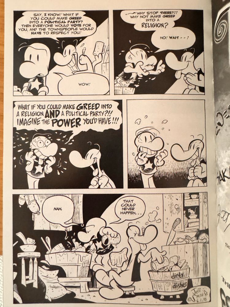 Short Bone coming about greed from the 1998 Trilogy Tourbook