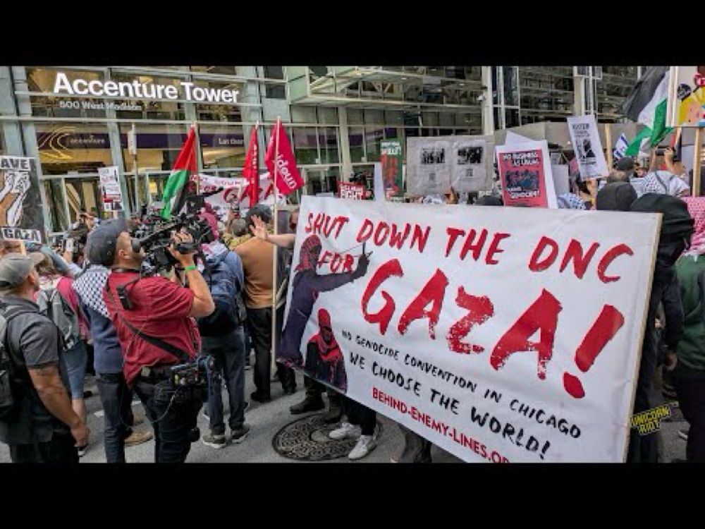 Palestine Supporters Protest At Israeli Consulate on Day 2 of Chicago DNC