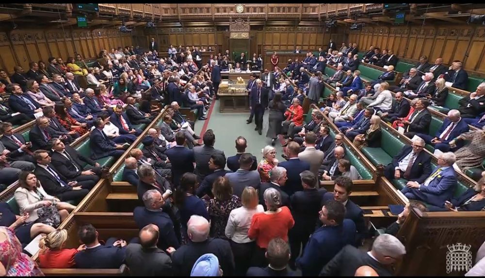 The House of Commons assembling after the vote on the Assisted Dying Bill
