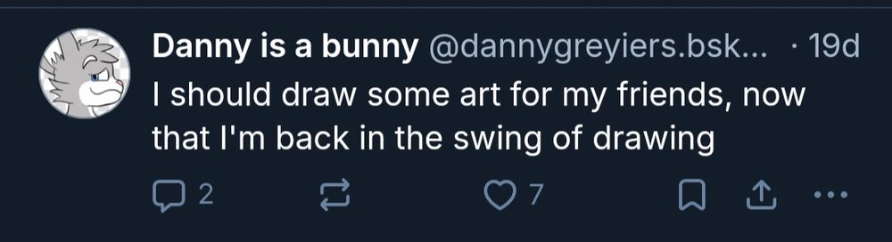 I should draw some art for my friends, now that I'm back in the swing of drawing