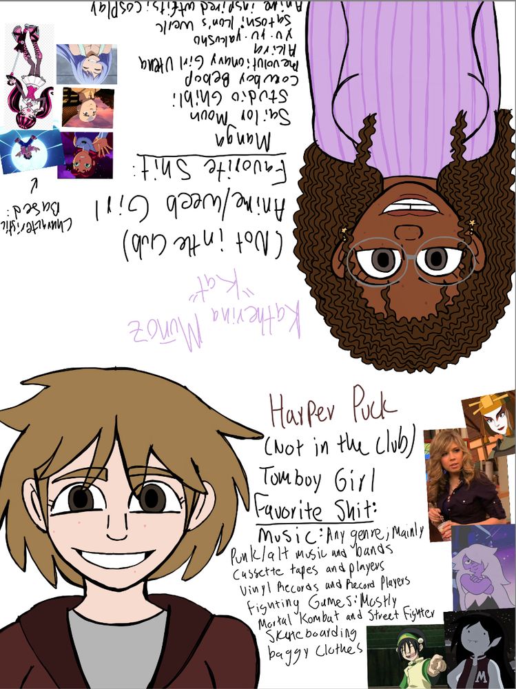 A pic of both Kat and Harper; the weeb and tomboy girl