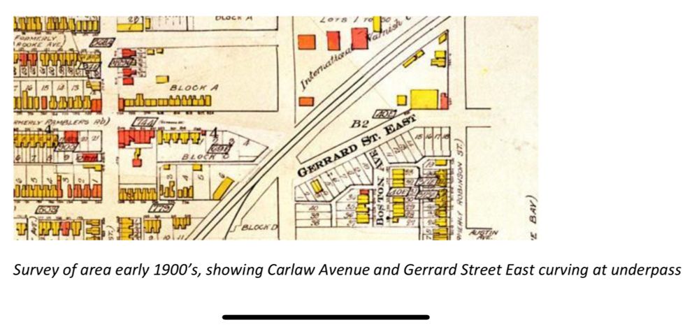 A survey from the early 1900’s of the area