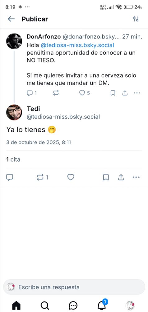 Captura de los dos mensajes anteriores 