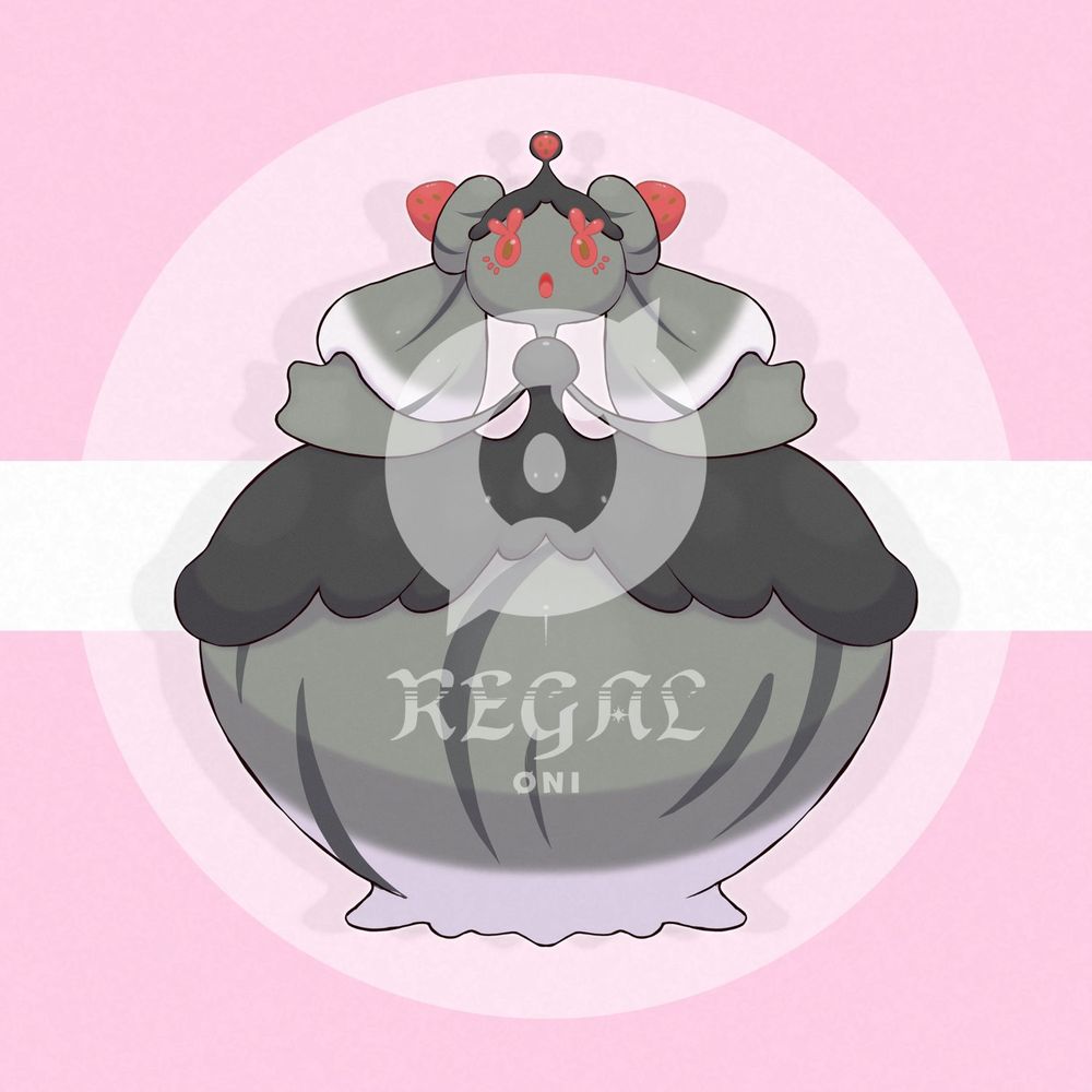 An Alcremie evolution (now shiny) that adds a layer of darl grey and looks more like an exaggerated dress/cake topper